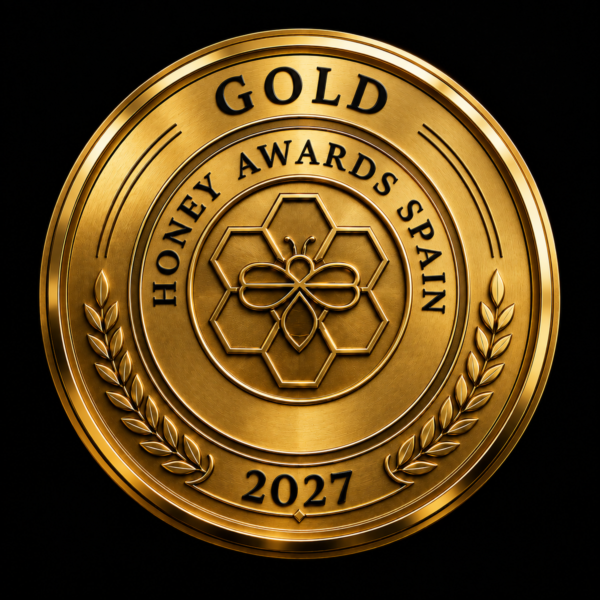 Badge Gold 2027 · Calidad de la Miel
