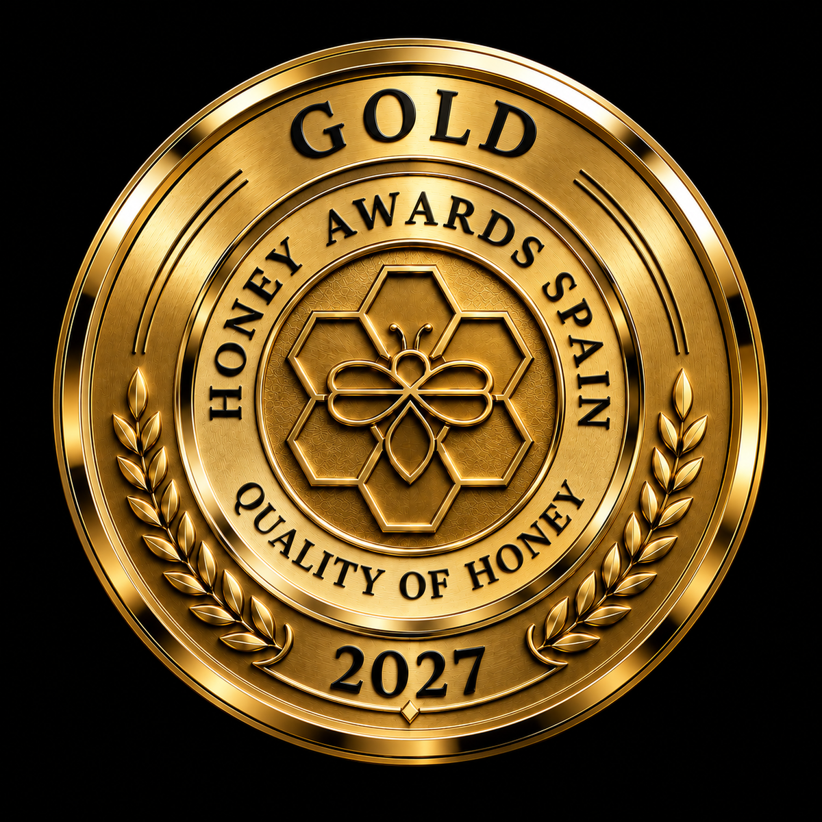 Badge Gold 2027 · Calidad de la Miel