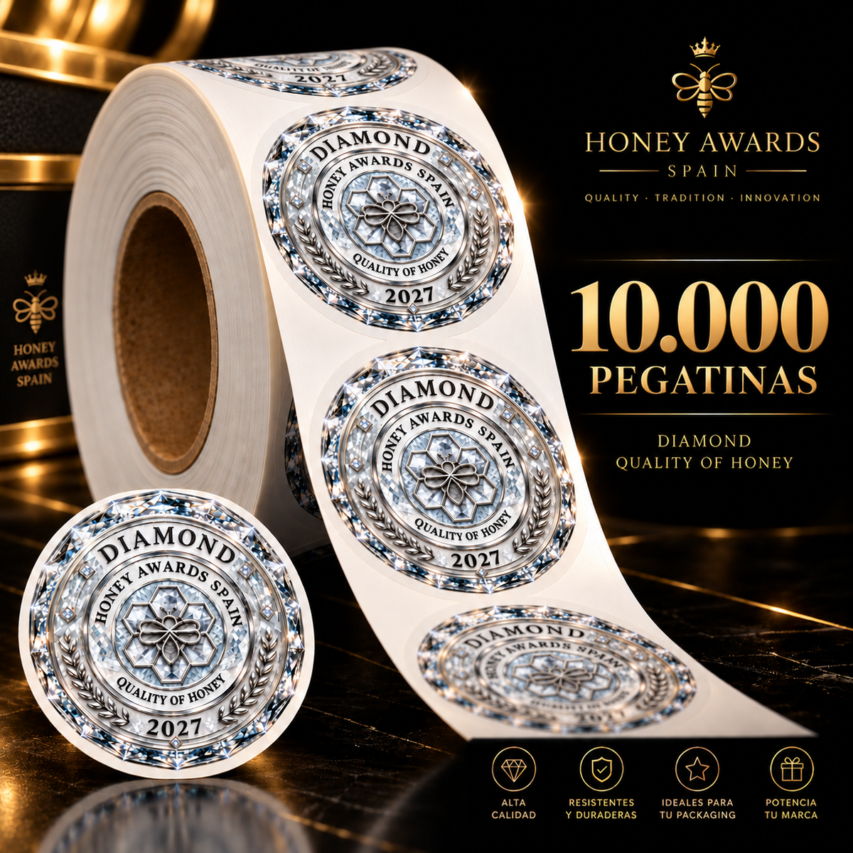 Badge Diamond 2027 · Calidad de la Miel