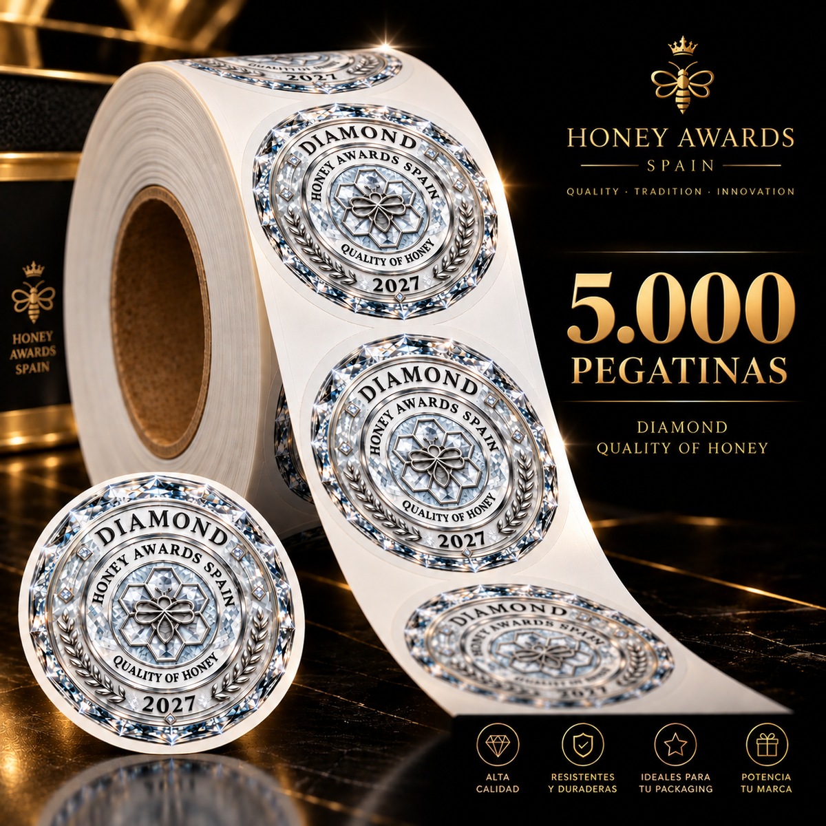 Badge Diamond 2027 · Calidad de la Miel