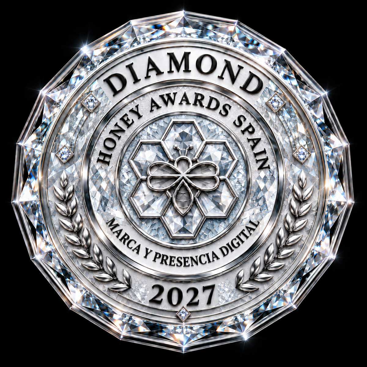 Badge Diamond 2027 · Marca & Presencia Digital
