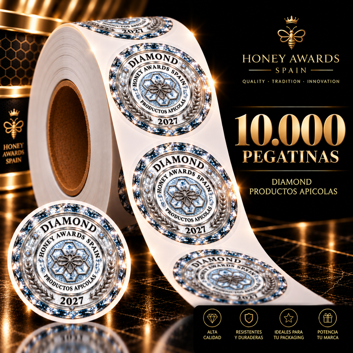 Badge Diamond 2027 · Productos Apícolas