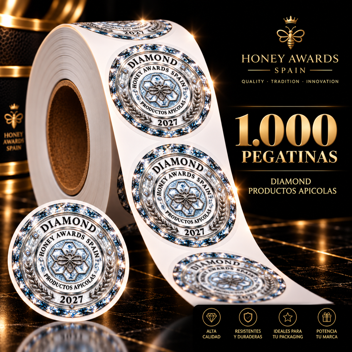 Badge Diamond 2027 · Productos Apícolas