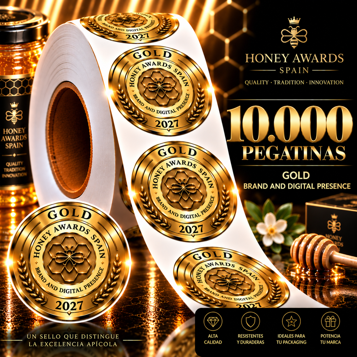 Badge Gold 2027 · Marca & Presencia Digital