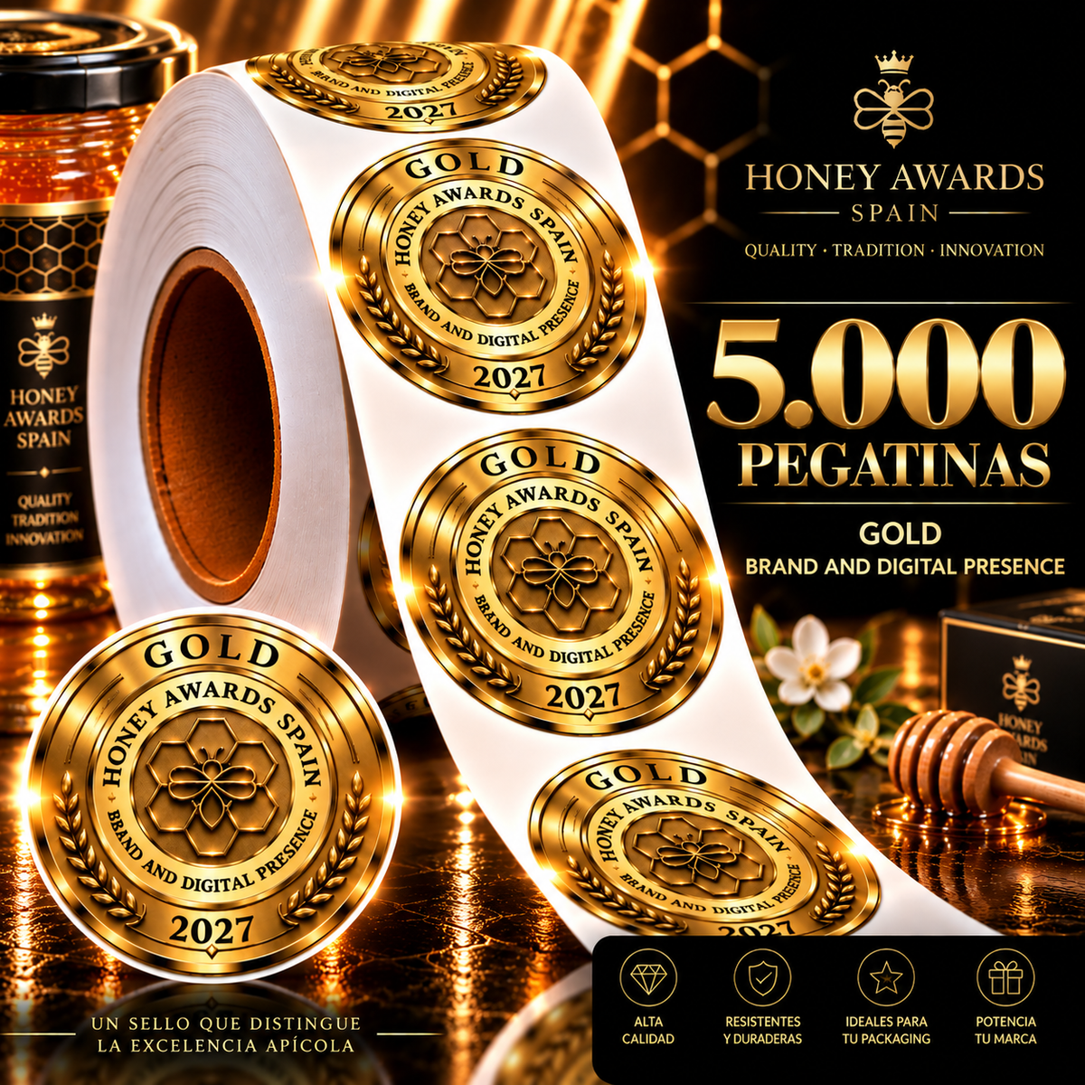 Badge Gold 2027 · Marca & Presencia Digital