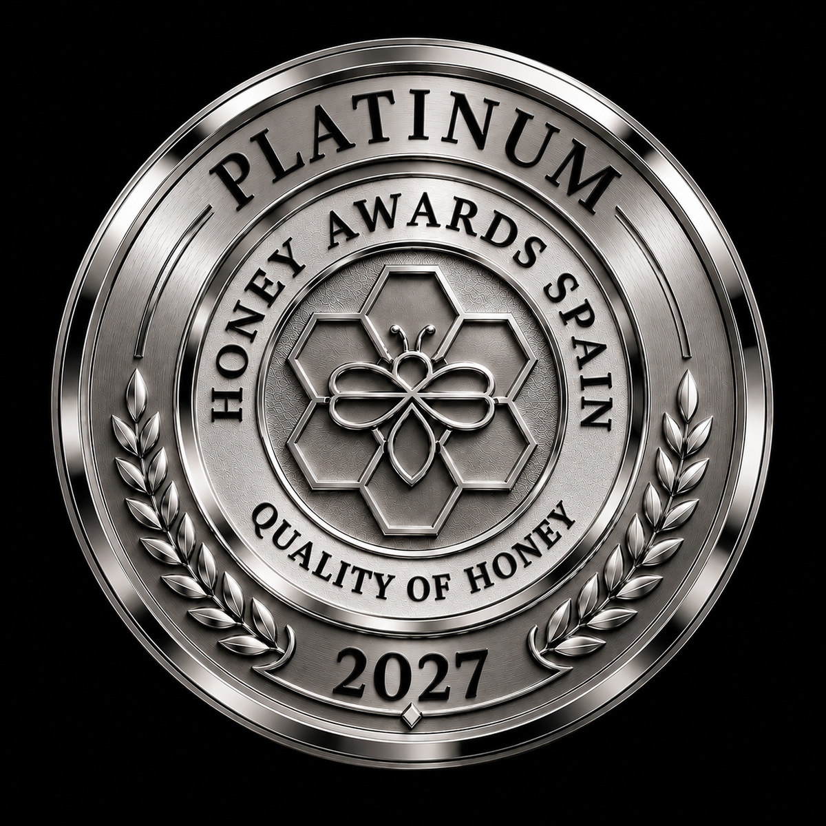 Badge Platinum 2027 · Calidad de la Miel