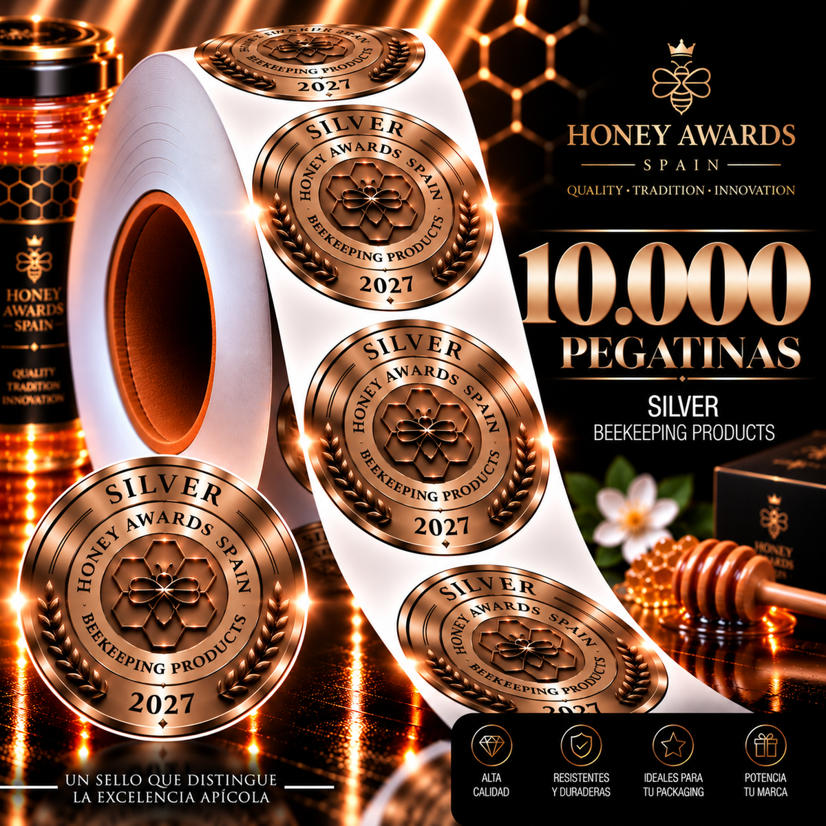 Badge Silver 2027 · Productos Apícolas