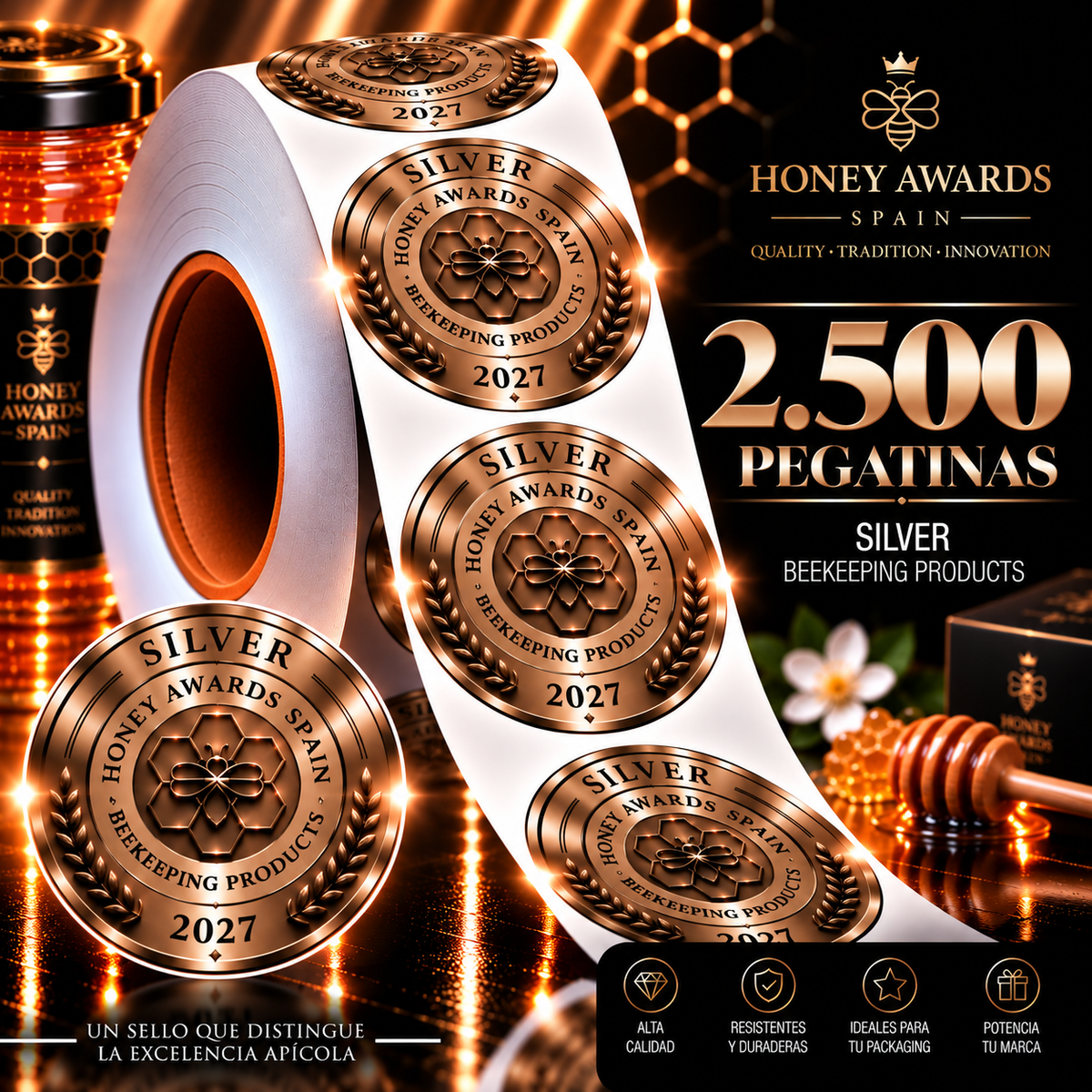Badge Silver 2027 · Productos Apícolas