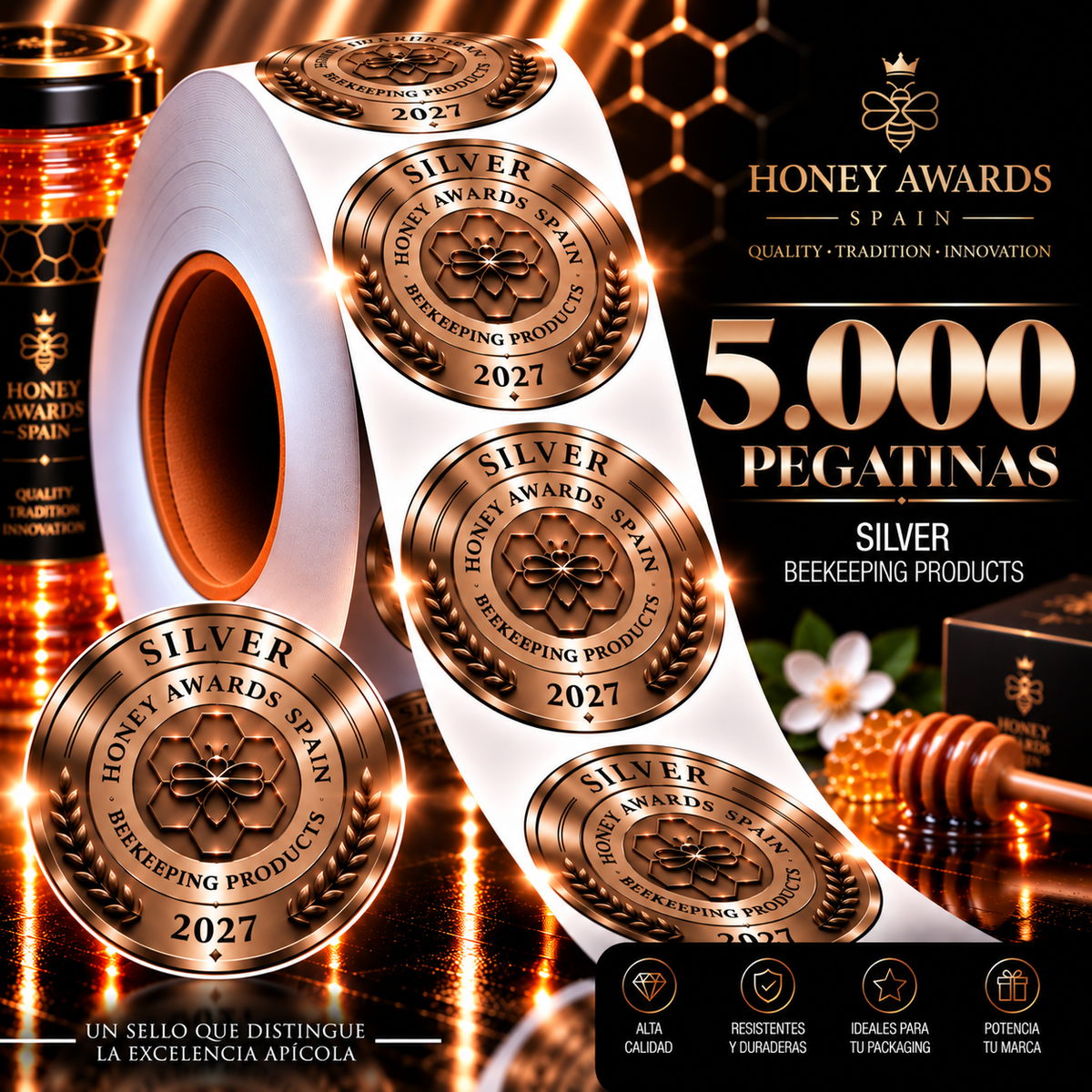 Badge Silver 2027 · Productos Apícolas